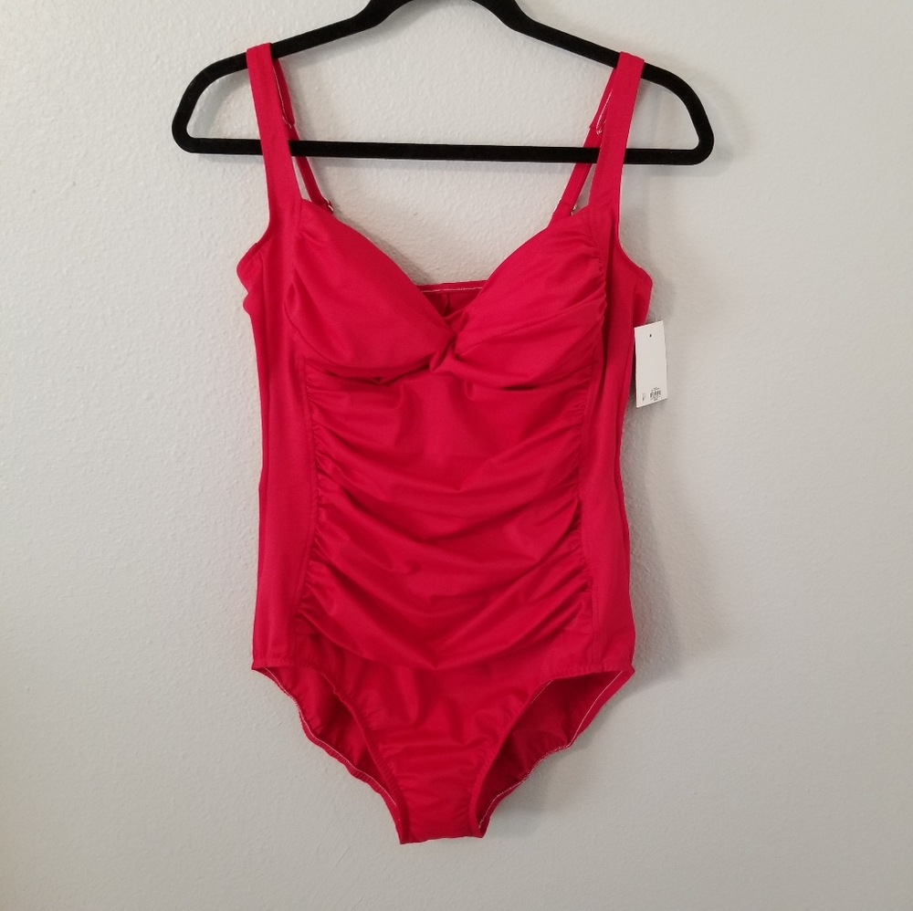Croft & Barrow Red One Piece Swimsuit